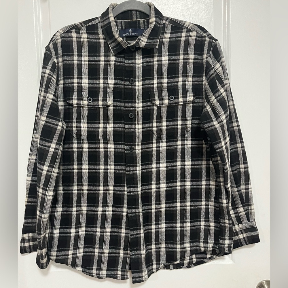 Rainforest Plaid Flannel Shirt – Size M